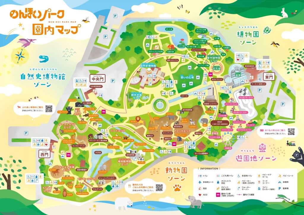 のんほいパーク地図